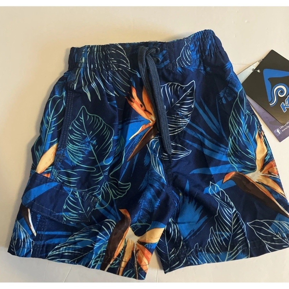 Kanu Surf Boys Board Shorts UPF 50+ Bathing Suit Surfline NWT Size 2T Navy C639
